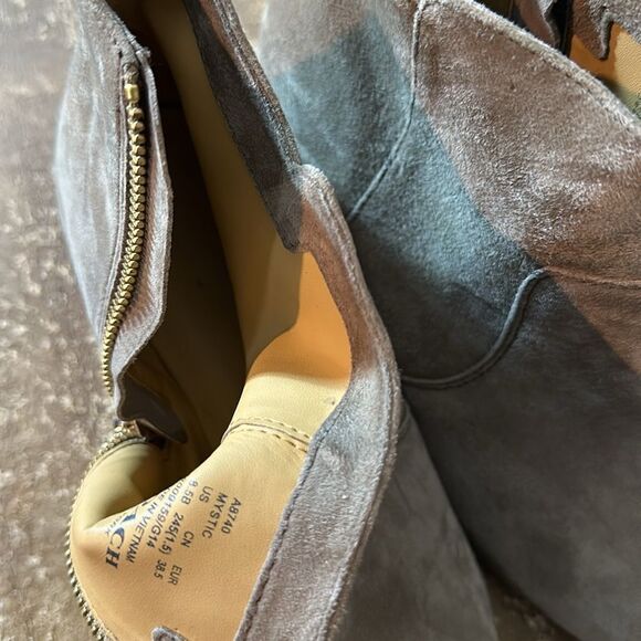 Coach booties, gray color, golden zipper size 8 1/2 - Picture 12 of 13
